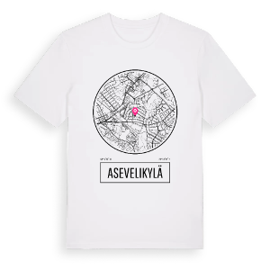 Asevelikylä t-shirt – ekologisk bomull t-shirt från Pinshirt