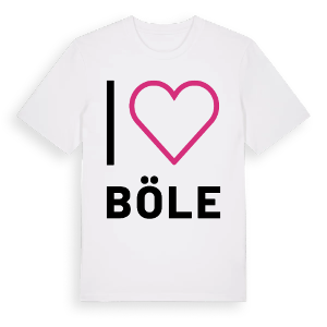 Jag älskar Böle t-shirt stort tryck – ekologisk bomull t-shirt från Pinshirt