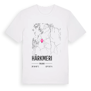 Härkmeri karta t-shirt – ekologisk bomull t-shirt från Pinshirt