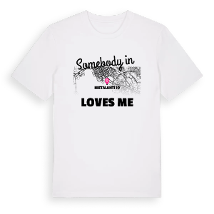 Någon i Hietalahti 10 älskar mig t-shirt – ekologisk bomull t-shirt från Pinshirt