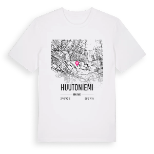 Huutoniemi karta t-shirt – ekologisk bomull t-shirt från Pinshirt