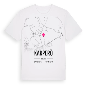 Karperö karta t-shirt – ekologisk bomull t-shirt från Pinshirt