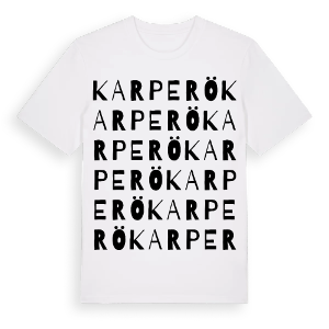Karperö ordlek t-shirt – ekologisk bomull t-shirt från Pinshirt