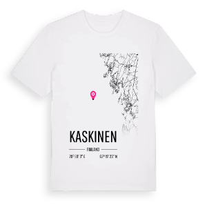 Kaskinen karta t-shirt – ekologisk bomull t-shirt från Pinshirt