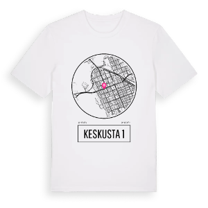 Keskusta 1 t-shirt – ekologisk bomull t-shirt från Pinshirt