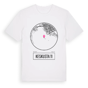 Keskusta 11 t-shirt – ekologisk bomull t-shirt från Pinshirt