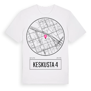 Keskusta 4 t-shirt – ekologisk bomull t-shirt från Pinshirt