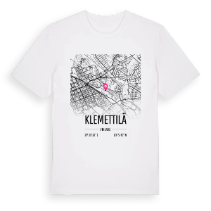 Klemettilä karta t-shirt – ekologisk bomull t-shirt från Pinshirt