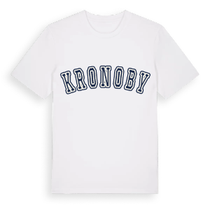 Kronoby college t-shirt – ekologisk bomull t-shirt från Pinshirt