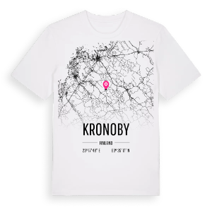 Kronoby karta t-shirt – ekologisk bomull t-shirt från Pinshirt
