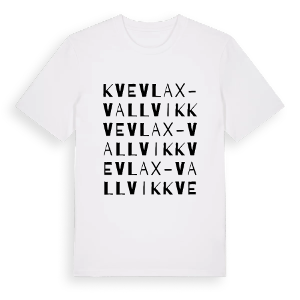 Kvevlax-Vallvik ordlek t-shirt – ekologisk bomull t-shirt från Pinshirt