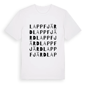 Lappfjärd ordlek t-shirt – ekologisk bomull t-shirt från Pinshirt