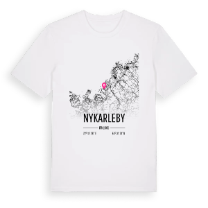 Nykarleby karta t-shirt – ekologisk bomull t-shirt från Pinshirt