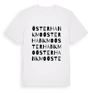 Österhankmo ordlek t-shirt – ekologisk bomull t-shirt från Pinshirt