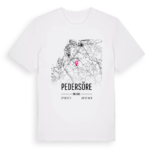 Pedersöre karta t-shirt – ekologisk bomull t-shirt från Pinshirt