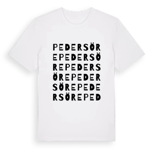 Pedersöre ordlek t-shirt – ekologisk bomull t-shirt från Pinshirt