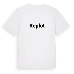 Replot fetstil t-shirt – ekologisk bomull t-shirt från Pinshirt