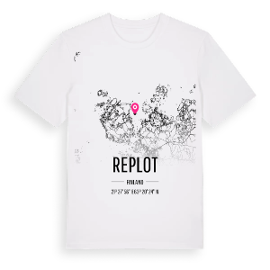 Replot karta t-shirt – ekologisk bomull t-shirt från Pinshirt