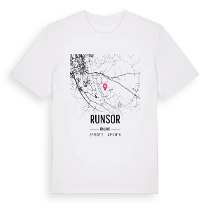 Runsor karta t-shirt – ekologisk bomull t-shirt från Pinshirt