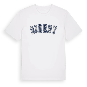 Sideby college t-shirt – ekologisk bomull t-shirt från Pinshirt