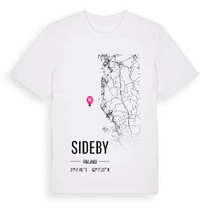 Sideby karta t-shirt – ekologisk bomull t-shirt från Pinshirt