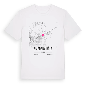 Smedsby-Böle karta t-shirt – ekologisk bomull t-shirt från Pinshirt