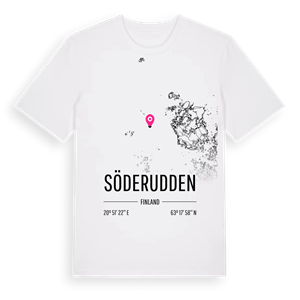 Söderudden karta t-shirt – ekologisk bomull t-shirt från Pinshirt