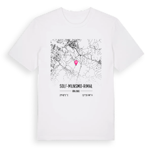 Solf-Munsmo-Rimal karta t-shirt – ekologisk bomull t-shirt från Pinshirt