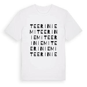 Teeriniemi ordlek t-shirt – ekologisk bomull t-shirt från Pinshirt