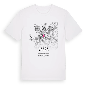 Vaasa karta t-shirt – ekologisk bomull t-shirt från Pinshirt