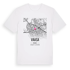 Vaasa karta t-shirt – ekologisk bomull t-shirt från Pinshirt