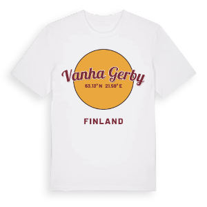 Vanha Gerby cirkel t-shirt – ekologisk bomull t-shirt från Pinshirt