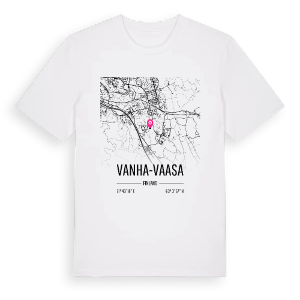 Vanha-Vaasa karta t-shirt – ekologisk bomull t-shirt från Pinshirt