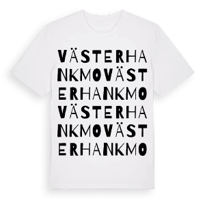 Västerhankmo ordlek t-shirt – ekologisk bomull t-shirt från Pinshirt