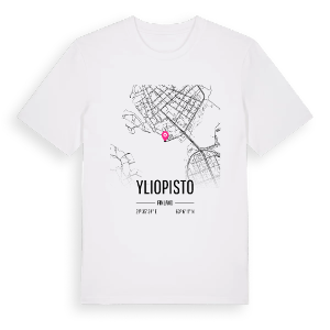 Yliopisto karta t-shirt – ekologisk bomull t-shirt från Pinshirt
