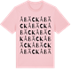 Pink Cotton t-shirt med Åbäck ordlek t-shirt