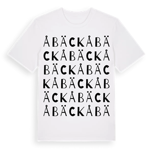 Åbäck ordlek t-shirt – ekologisk bomull t-shirt från Pinshirt