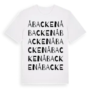 Åbacken ordlek t-shirt – ekologisk bomull t-shirt från Pinshirt