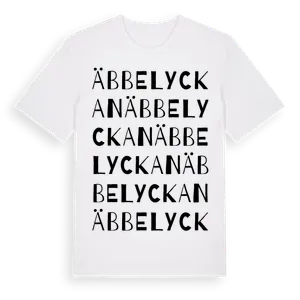 Äbbelyckan ordlek t-shirt – ekologisk bomull t-shirt från Pinshirt