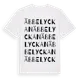 White t-shirt med Äbbelyckan ordlek t-shirt