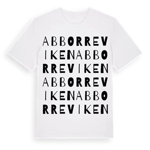 Abborreviken ordlek t-shirt – ekologisk bomull t-shirt från Pinshirt