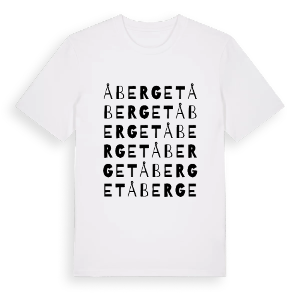 Åberget ordlek t-shirt – ekologisk bomull t-shirt från PinShirt