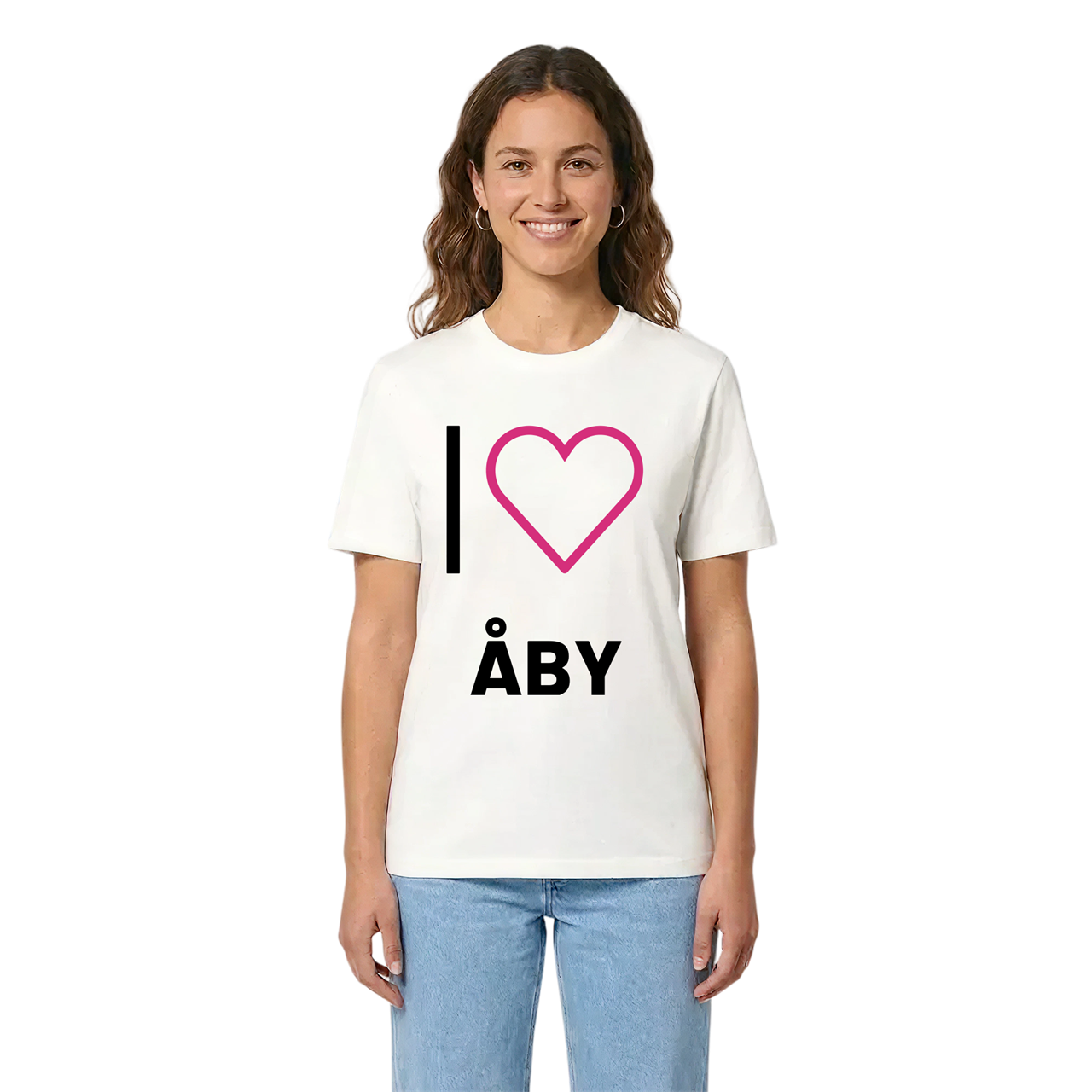 Jag älskar Åby t-shirt stort tryck i miljö