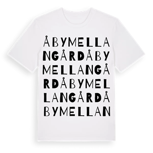 Åby Mellangård ordlek t-shirt – ekologisk bomull t-shirt från Pinshirt