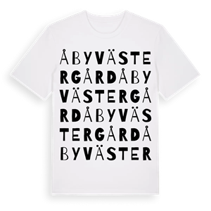 Åby Västergård ordlek t-shirt – ekologisk bomull t-shirt från Pinshirt