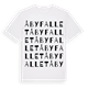 White t-shirt med Åbyfallet ordlek t-shirt