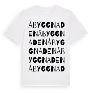 Åbyggnaden ordlek t-shirt – ekologisk bomull t-shirt från Pinshirt