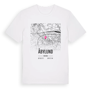 Åbylund karta t-shirt – ekologisk bomull t-shirt från Pinshirt