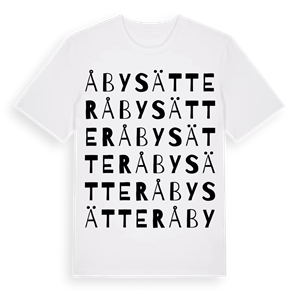 Åbysätter ordlek t-shirt – ekologisk bomull t-shirt från Pinshirt