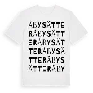 Åbysätter ordlek t-shirt – ekologisk bomull t-shirt från Pinshirt